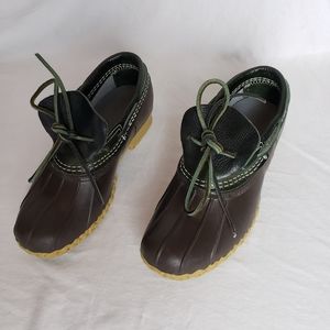 LL Bean Duck Boots Mens 6/Womens 7.5 Green/Brown